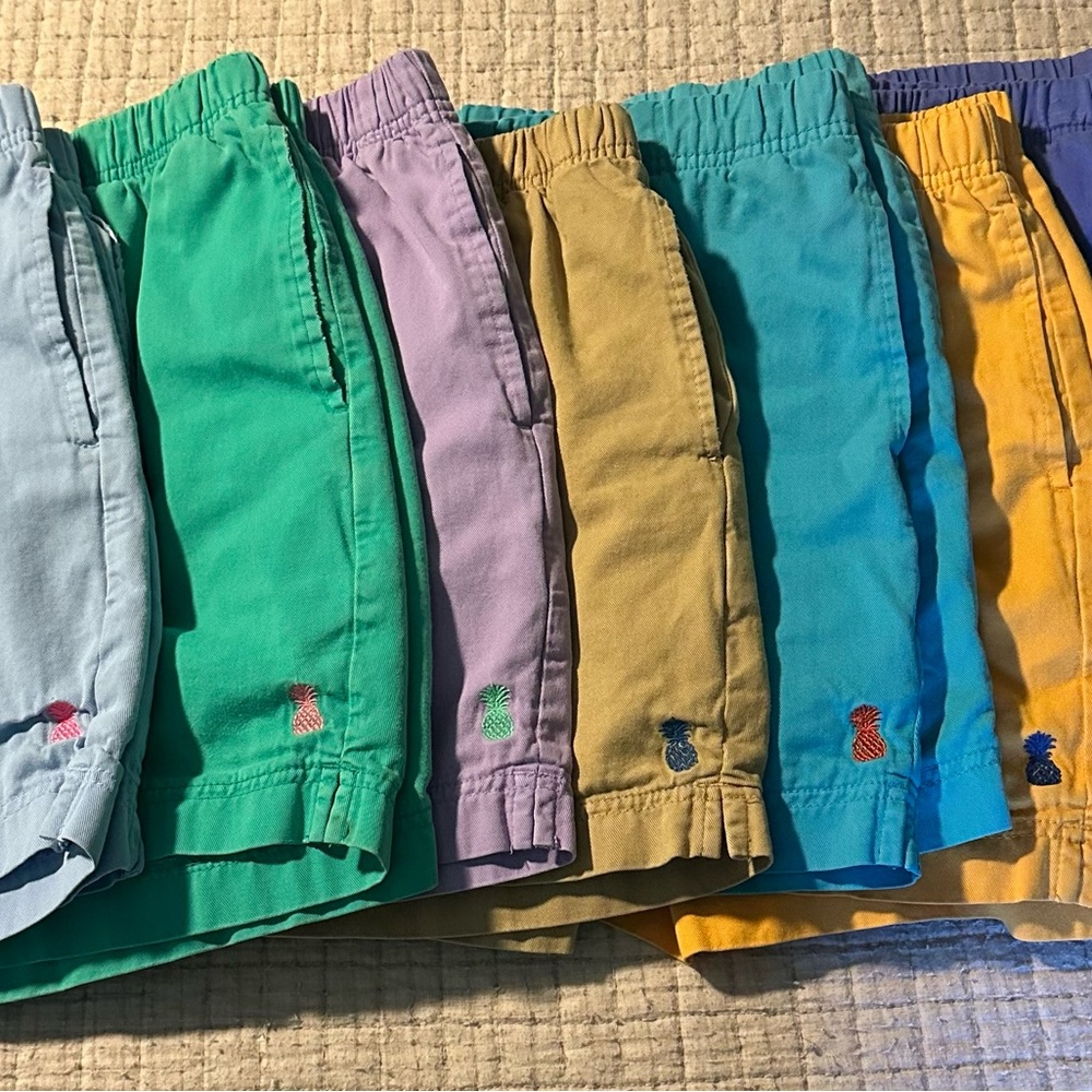 Chubbies Men's Easy Shorts (Set of 7 Colors) Size Small